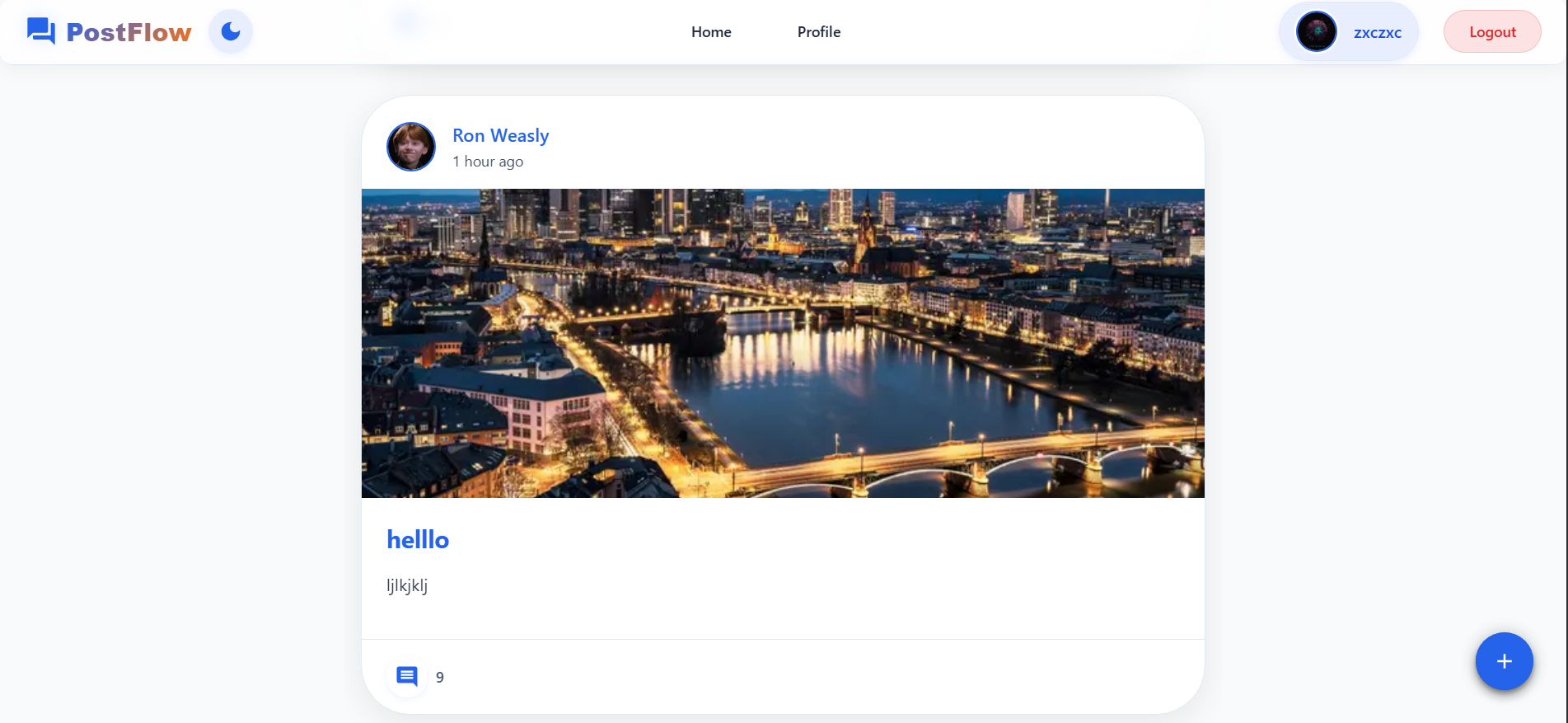 Postflow Social Media App